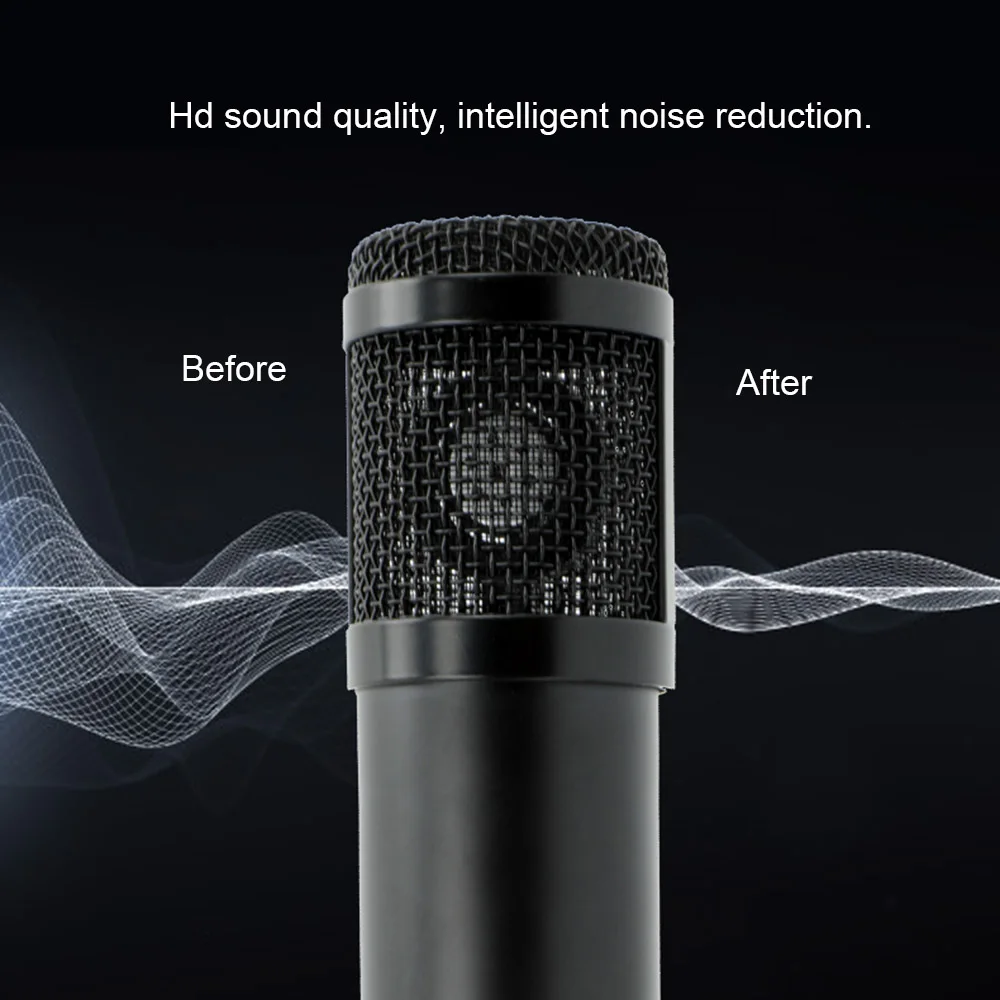 USB конденсаторный микрофон для записи потокового видео студия вещания ПК голоса K