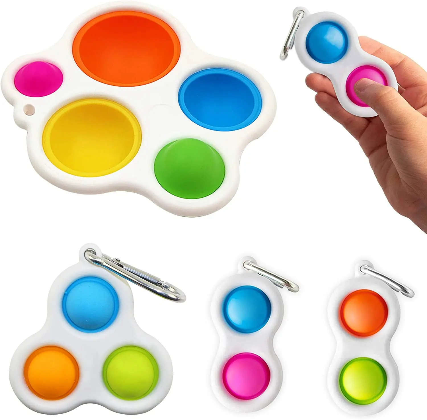 

Infant Educational Toys, Portable Simple Dimple Toy Gadgets with Buckles, Suitable for Adults and Children to Relieve Anxiety