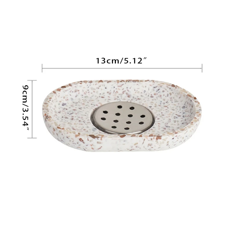 Поднос под мыло мрамор для душа ванной кухни раковины ванны белый мраморный вид