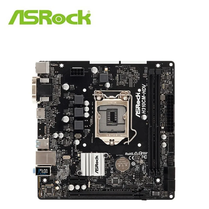 Полностью новая материнская плата ASRock technology H310CM-HDV 1151 H310 поддерживает 8100 i5-9400f