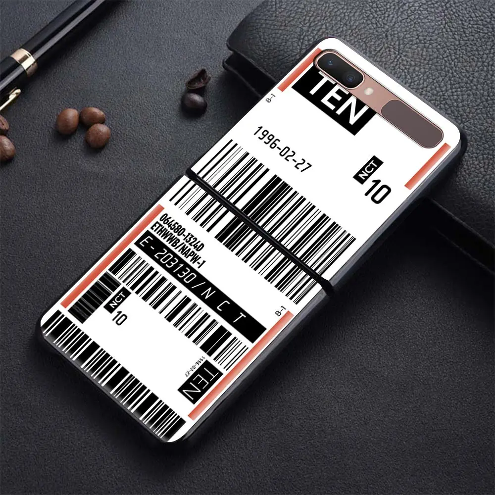 

Label Air Tickets For Samsung Galaxy Z flip Case Slim Protective Shell Shockproof Hard Cover Skin Smartphone Accessories