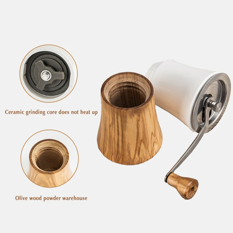 Ручная кофемолка для эспрессо HARIO с керамическим сердечником Olivewood|Ручные