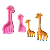 3d animal giraffe shaped silicone chocolate soap candy fondant mould cookies cake mold fondant baking accessorices