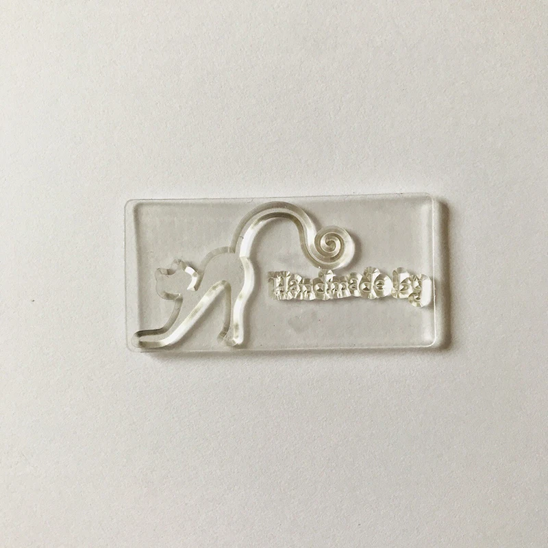 Прозрачный силиконовый штамп ручной работы с кошкой для скрапбукинга своими