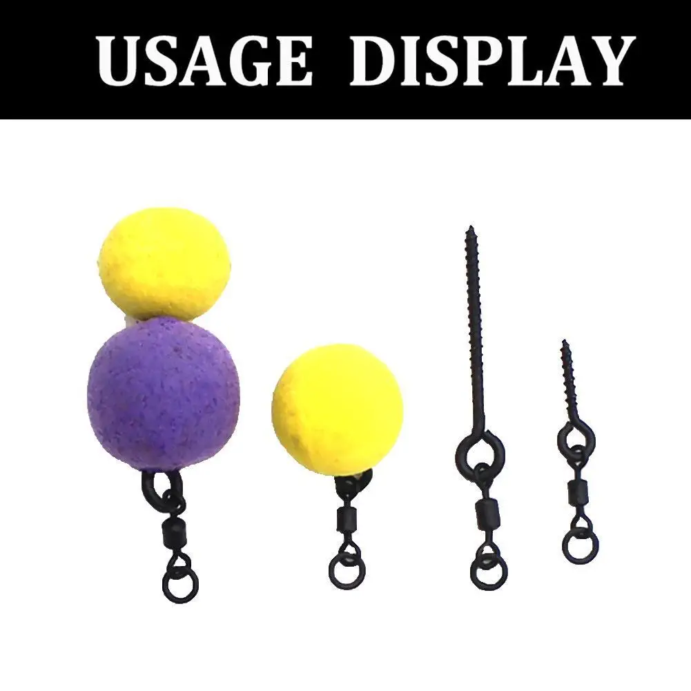 

New Arrival !!! 10Pcs Carp Fishing Metal Ring Swivel with Bait Screws for Fake Corn Boilies