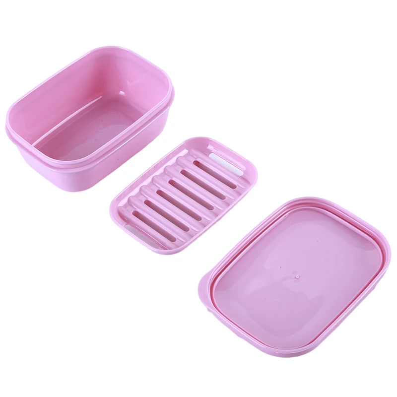 Портативная Прочная Коробка для мыла с дренажной низкой крышкой мыльница