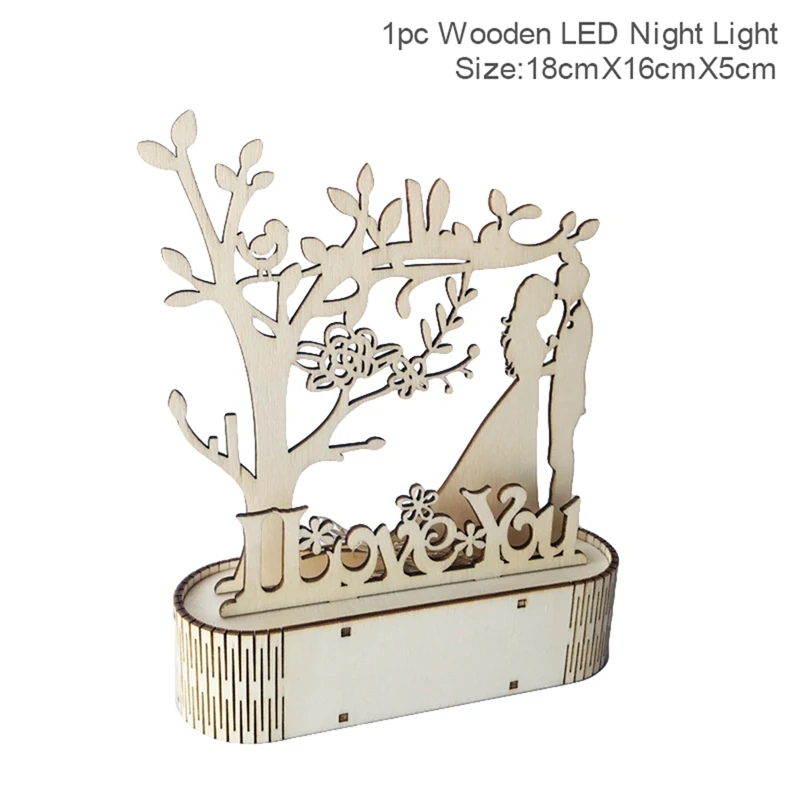 Wooden night light1 Frigg свадебное украшение невесты быть воздушные шары Свадебные аксессуары команда наклейка для гостей невесты Свадебный деко жениха и невесты воздушные шары - Цвет: Wooden night light1