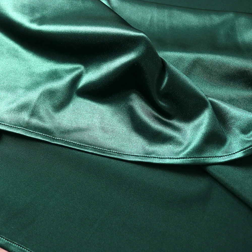 

Women Emerald Green Satin Dress One Shoulder Cap Sleeves A Line High Fashion Maxi Dress Party Club Date Night Birthday Wear 2XL