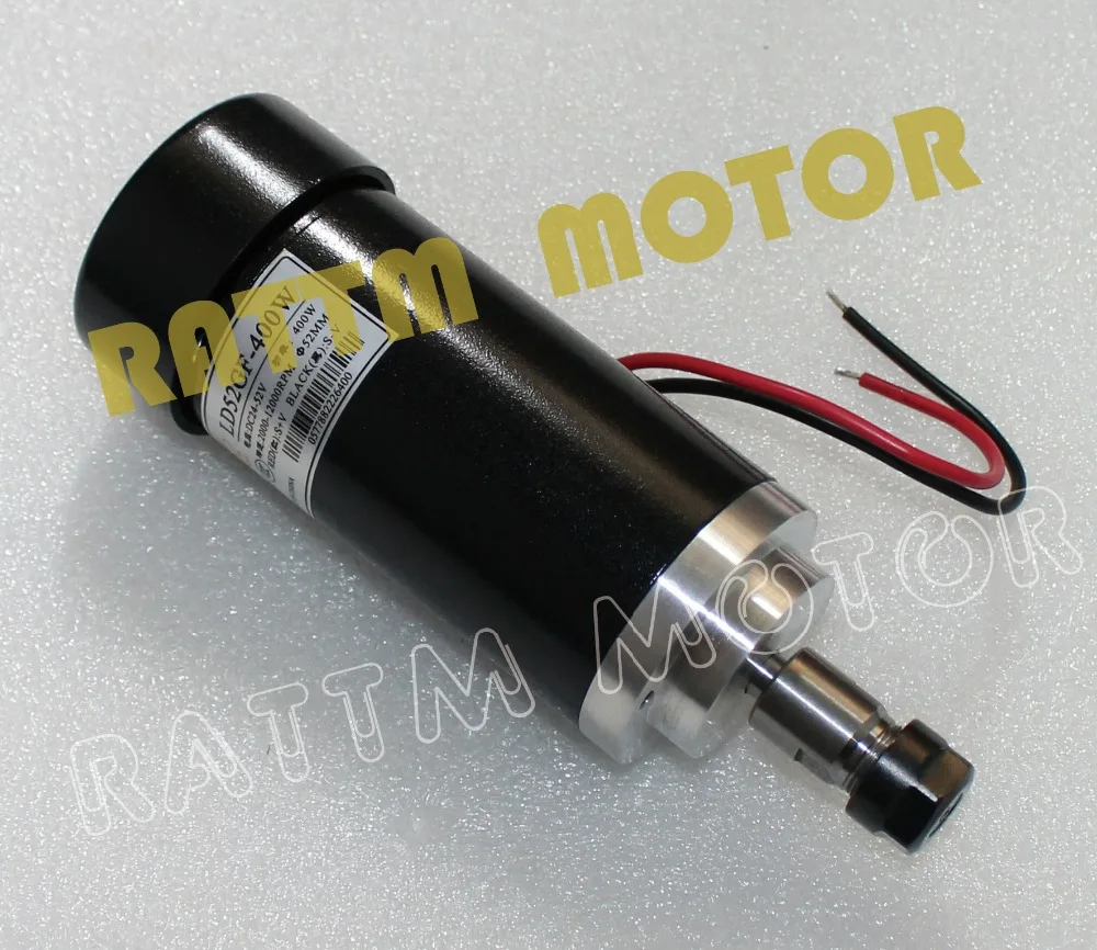 

New products! Powerful 400W Air Cooled Spindle motor DC 24V-52V Spindle Motor with ER11 collet