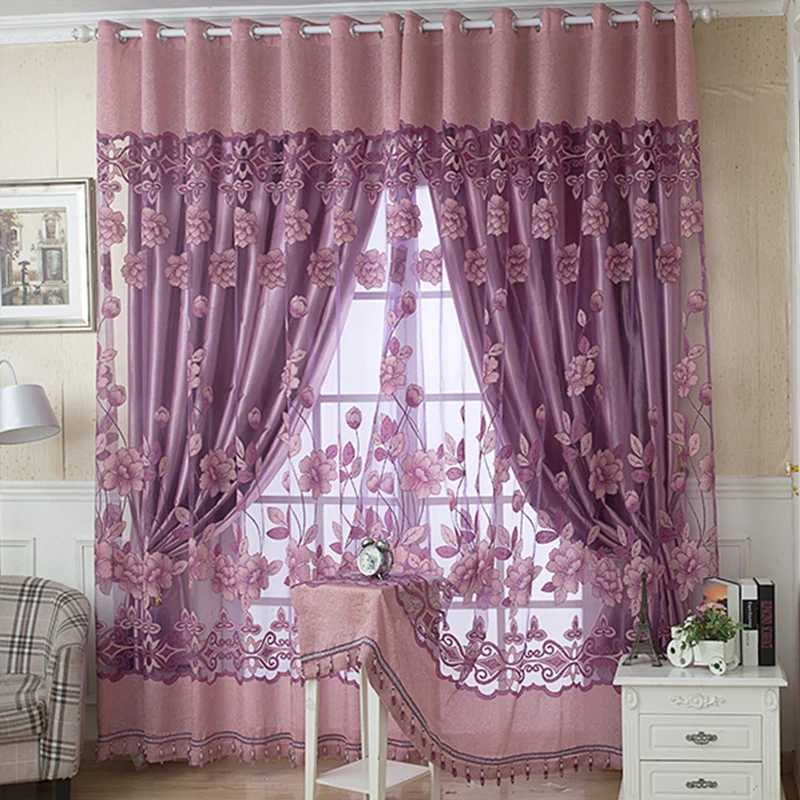 YokiSTG жаккардовые отвесные шторы для гостиной спальни кухонные занавески тюль