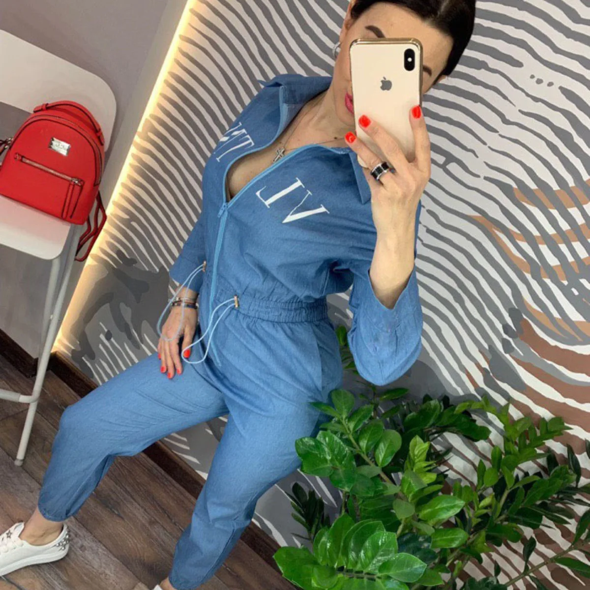 2019 new women's north American style fashion sports casual jumpsuit solid color | Женская одежда