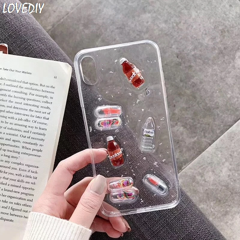 Модная бутылка для напитков 3D модель чехла телефона Apple iPhone 7 8 6 S Plus X 11 Pro XS Max XR