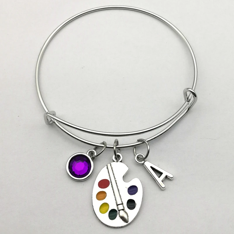 Художественный браслет с подвеской и буквами 2020 палитра для творчества подарок