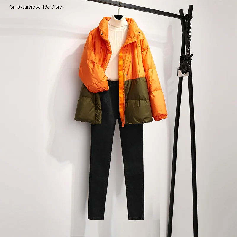 

Женский пуховик, короткий светильник в Корейском стиле, новинка зимы 588008, 2019