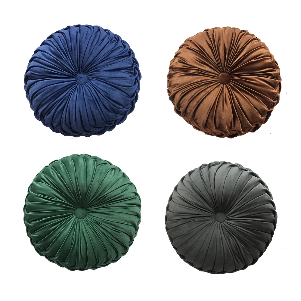 Подушка в форме тыквы татами бархатная тканевая утолщенная круглая подушка на