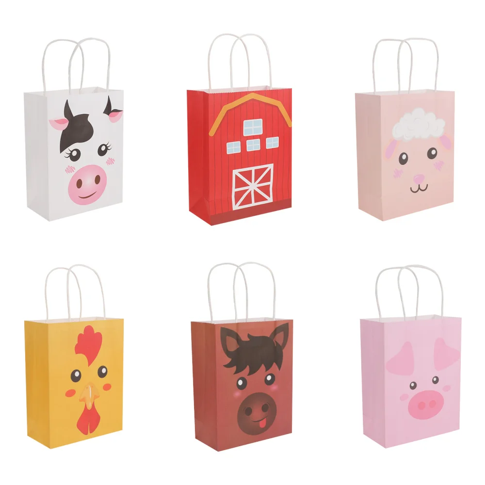 

Bags Paper Favor Gift Animal Bag Party Snack Container Giving Goodie Diy Sack Holiday You Thank Merchandise Pouches Treatpresent