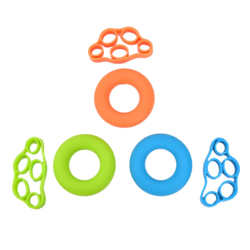 1 Set Jari Gripper Kekuatan Pelatih Perlawanan Band Tangan Grip Pergelangan Tangan Tandu Jari Expander Latihan Jari Resistance Band