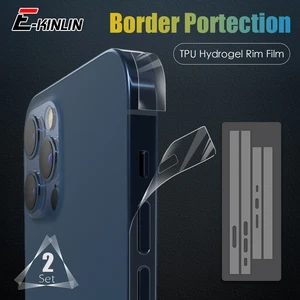 carbon fiber sticker clear matte phone side film for iphone 13 12 pro max frame protective border hydrogel film for 12 mini free global shipping