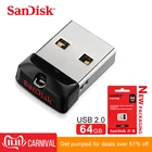 Оригинальный SanDisk CZ33 Cruzer Fit mini 16 ГБ 32 ГБ 64 ГБ 128 ГБ USB флэш-накопитель USB 2,0 карта памяти флэш-накопитель ключ флэш-накопитель U-диск