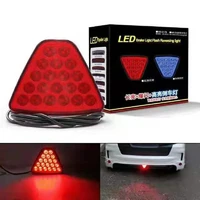 waterproof led car rear strobe warning light brake light triangle lamp red taillight anti collision signal lamp auto accessories
