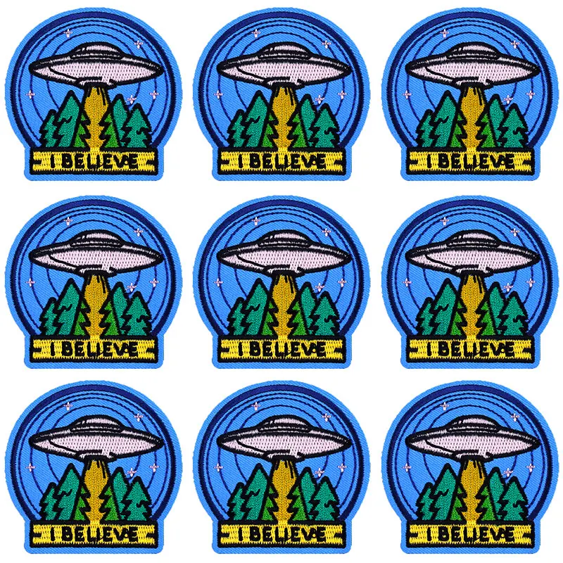 

10 шт. нашивка Pulaqi с НЛО, Мультяшные нашивки оптом, нашивки с утюгом для одежды, нашивки в горную полоску, оптовая продажа, Прямая поставка, наш...