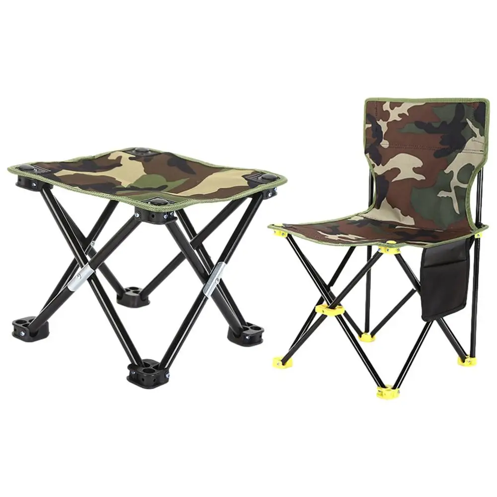 

Ultralight Outdoor Folding Chair Camping Hiking Fishing Chair Travel Foldable Beach Chair Load Bearing 100kg BBQ Stool