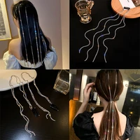 girls rhinestone wigs ponytail hair bands hair claw clips twist braid headwear for kids girls ornaments hair accessories