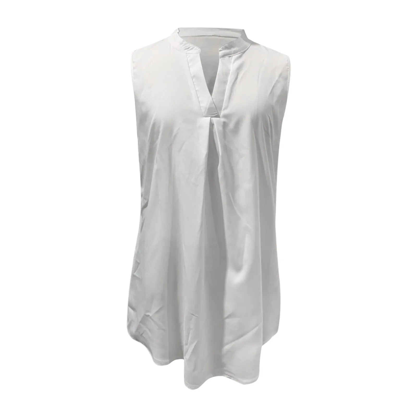 

2021 Ladies Shirt Women New Style V-Neck Vest Summer Sleeveless Solid Casual Loose Female Tee shirt Tops Street Tank T Shirt
