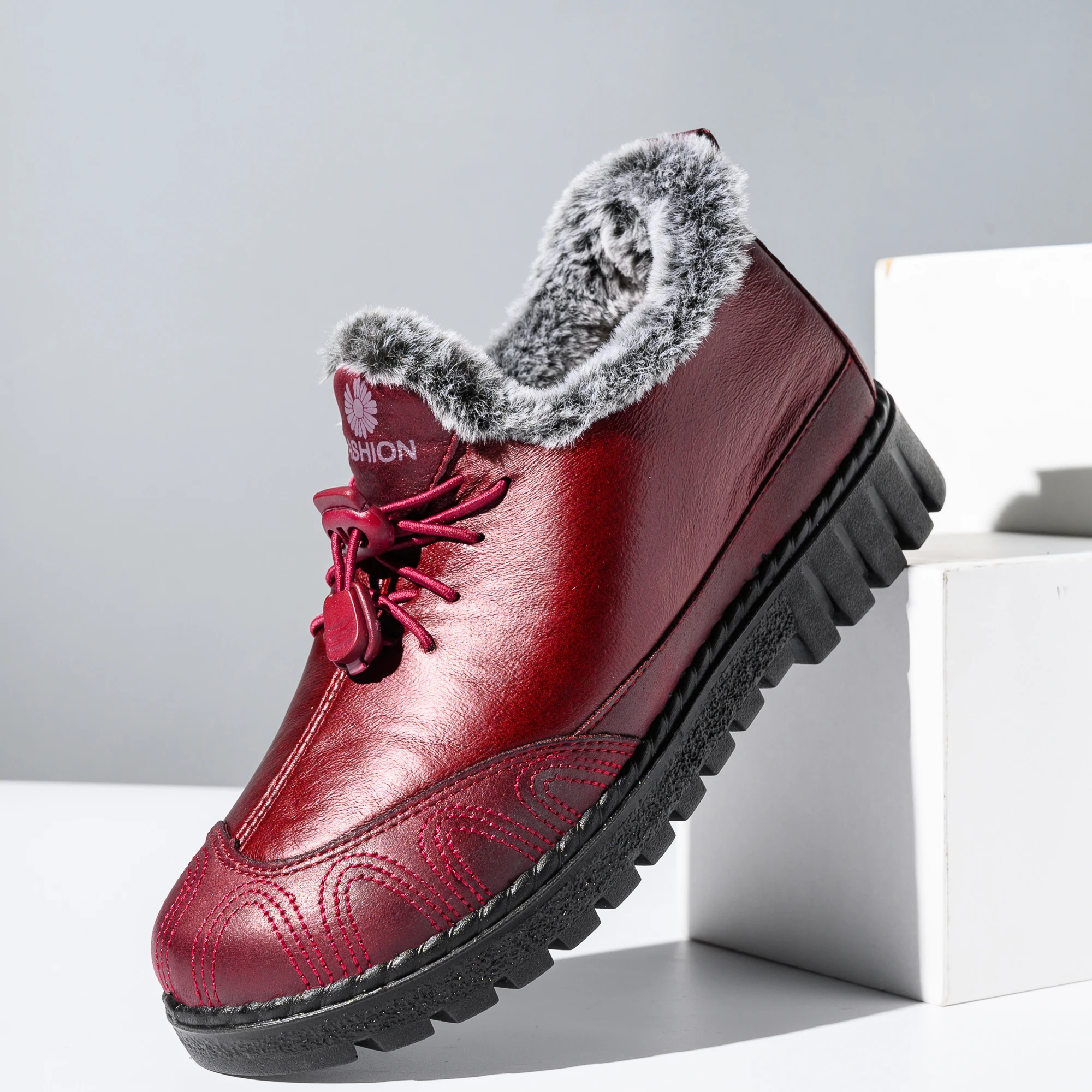 Лидер продаж Обувь на меху снежную погоду Boots2020 зимняя обувь дамские туфли из PU