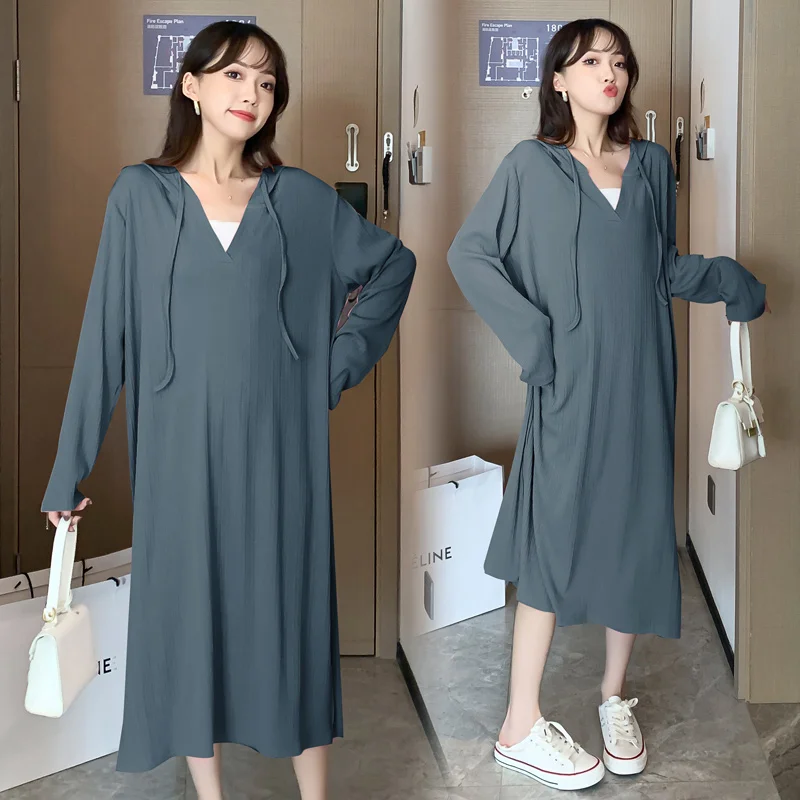 2023 модное платье большого размера с капюшоном для беременных женщин Необычные