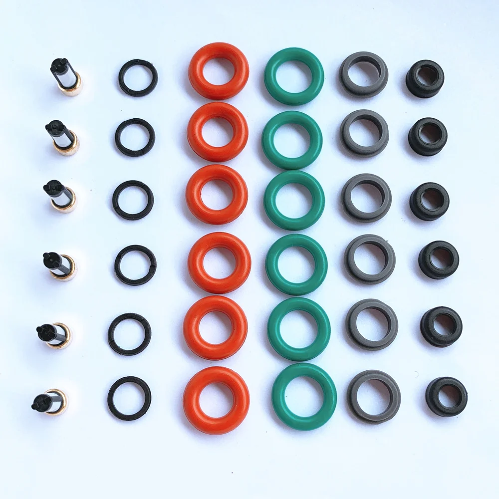 free shipping 6Sets Fuel Injector Repair Kits For Parts# 6G9N-AB LR001982 30777501 85212259 For Volvo S80 / V70 / XC60 AY-RK064