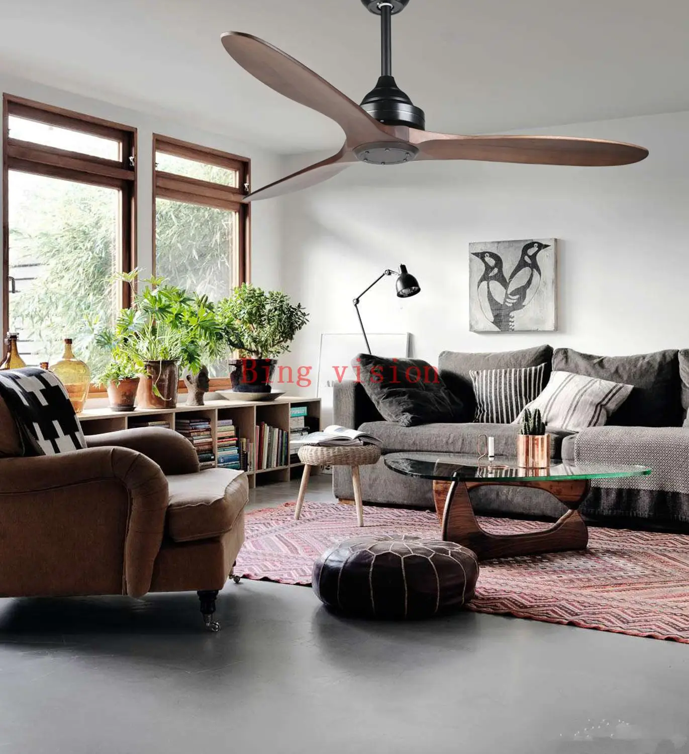 Американский промышленный деревянный потолочный вентилятор с дистанционным