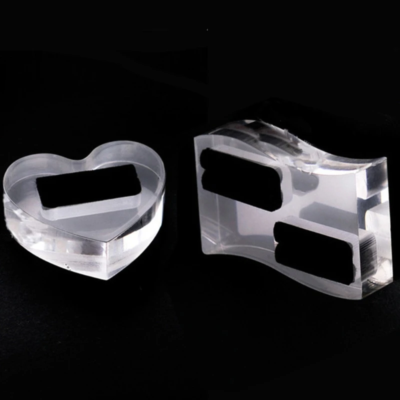

Heart/S Shape Clear Acrylic Jewelry Holder Photography Prop Rings Display Stand M2EA