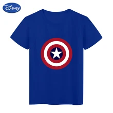 Marvel Vogue T Shirt Captain America Shield Beginners Printed O-Neck For Women Disney T-shirt Personalized Styel Tshirt femme