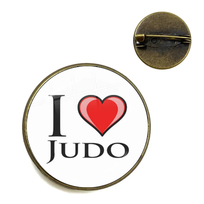2021 модные спортивные Броши I Love Judo булавки для мужчин и женщин бижутерия карате