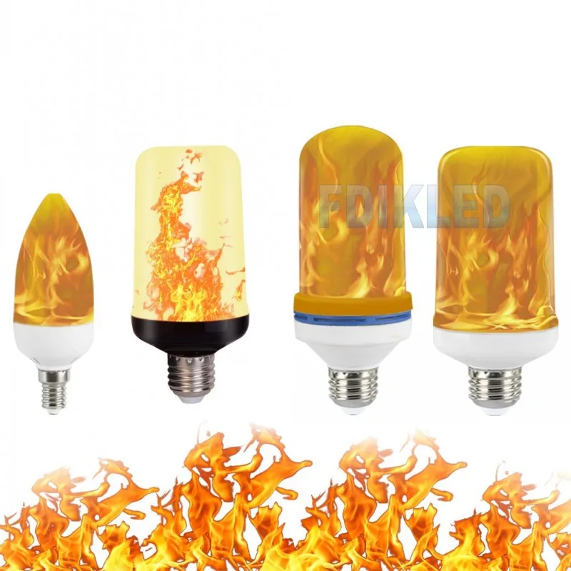 

Led Simulated Flame Bulb 6W 9W 15W E14 E27 B22 85-265V Luces Home Electronic Accessories Flame Lamp Flame Effect Bulbs Lampada