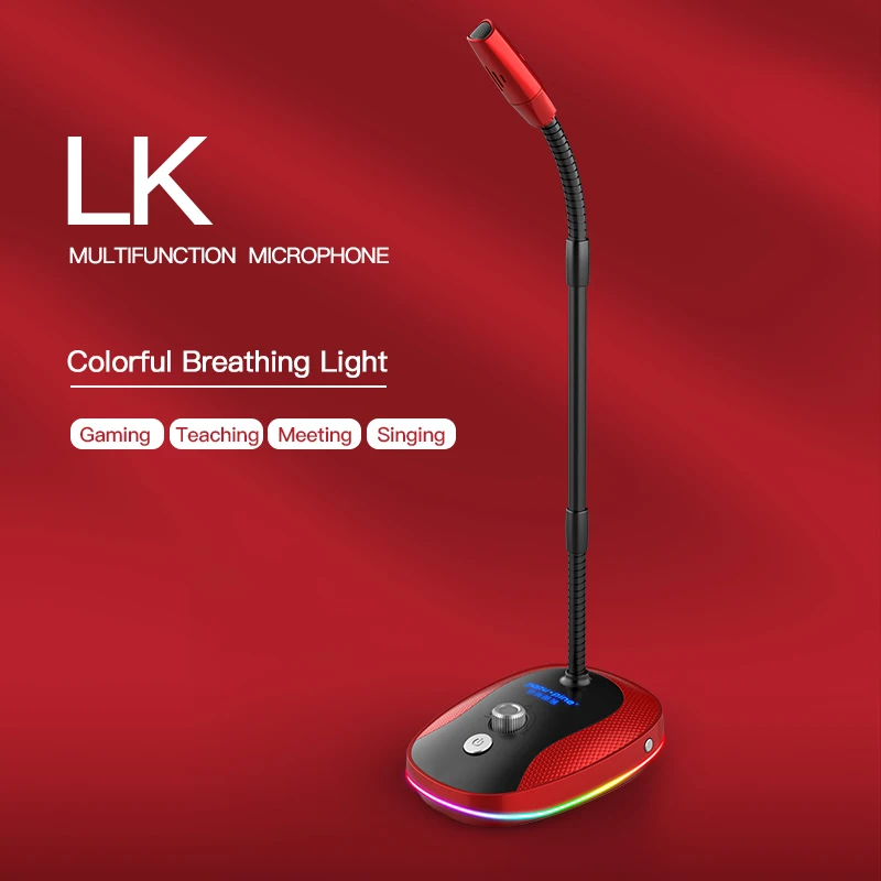 Конденсаторный микрофон PopuPine USB 3,5 мм для компьютера, микрофон для студийной записи, пения, встреч, вокала, YouTube