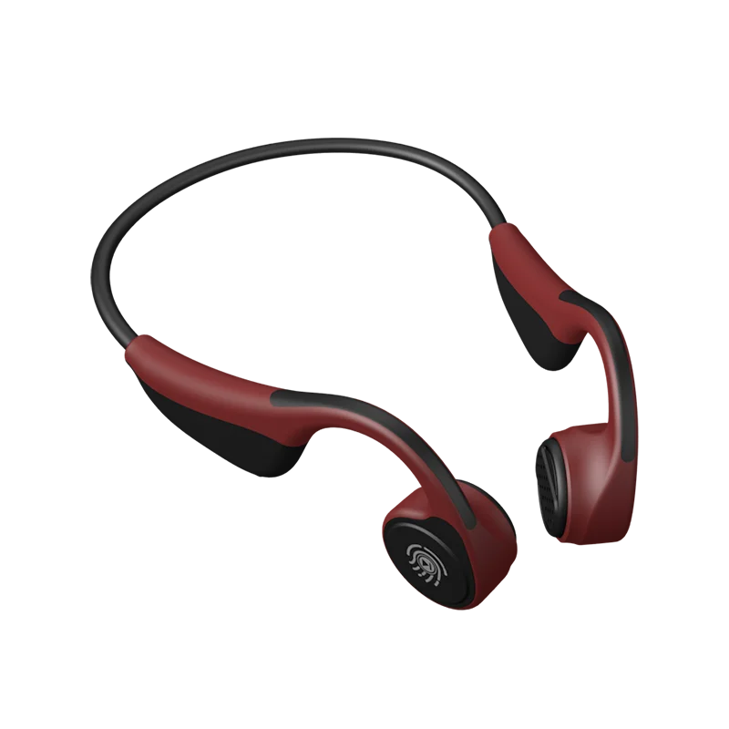 Красный Redgiko, наушники с костной проводимостью, Bluetooth 5,0, беспроводные наушники для улицы, 180 мА/ч, Спортивная стереогарнитура с микрофоном, Handsfree - Цвет: Красный