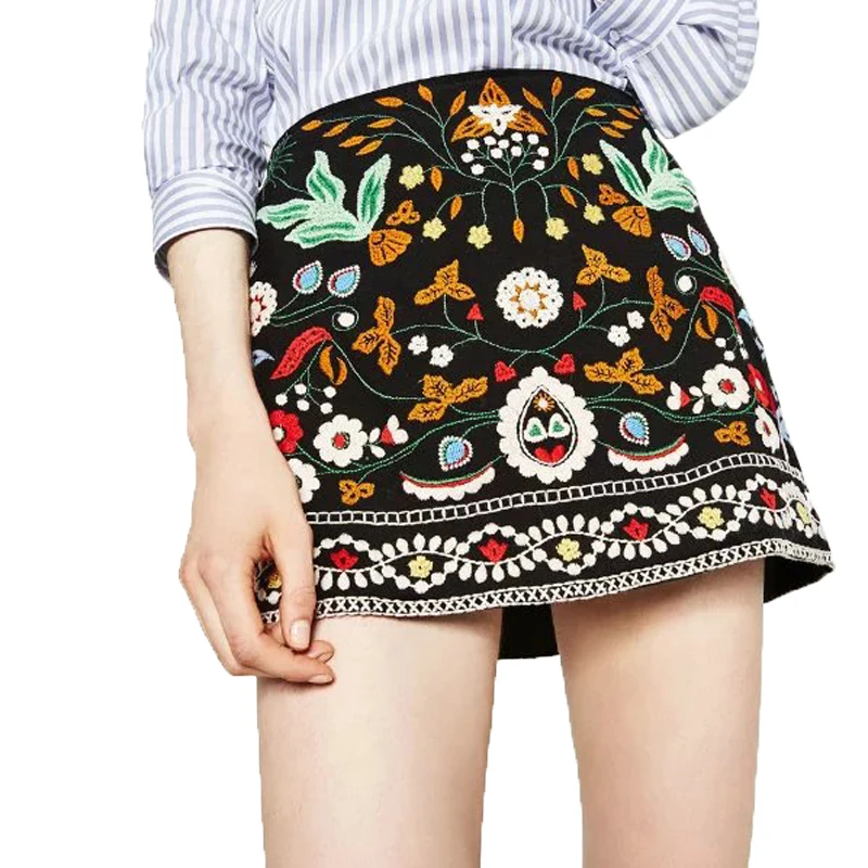 Новинка повседневная в национальном стиле европейская винтажная с цветочным