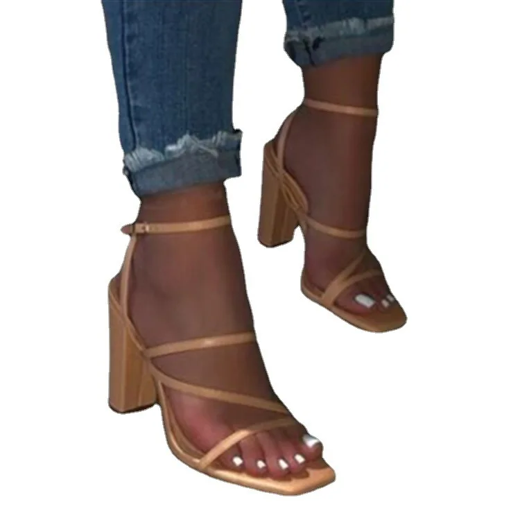 

hot Women Summer Sandals High Heel Sandals Slippers Slip On Open Toe Sandals Casual Outdoor Sandals Narrow Band Sandals