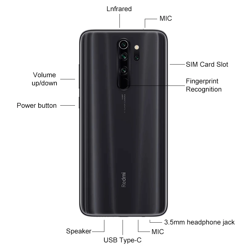 Глобальная версия Xiaomi Redmi Note 8 Pro 6 ГБ 128 4500 мАч NFC мобильный телефон 53 &quotэкран Helio G90T