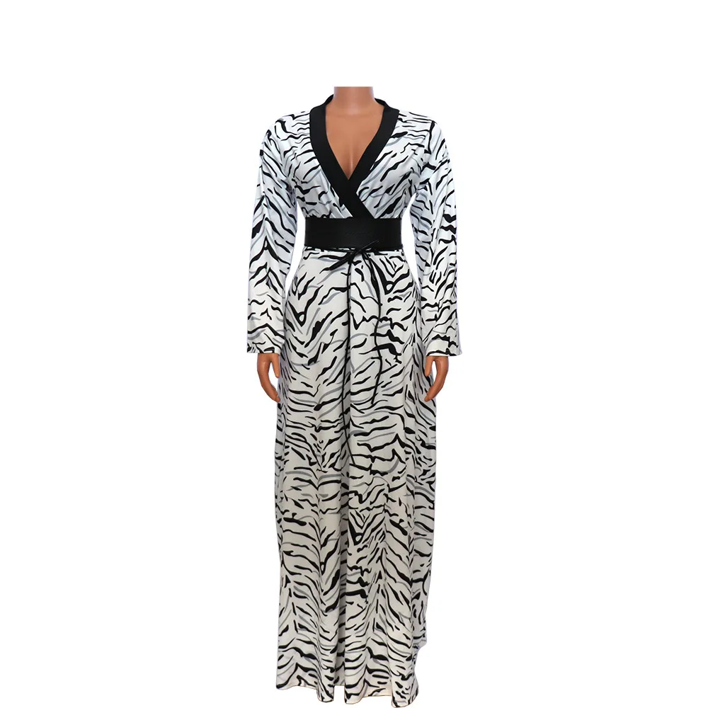 

African Design Dashiki Dress Print Leopard Abaya Bandage Maxi Bazin Vintage Robe Gowns Africa Sexy Lady Party Fairy Ankara