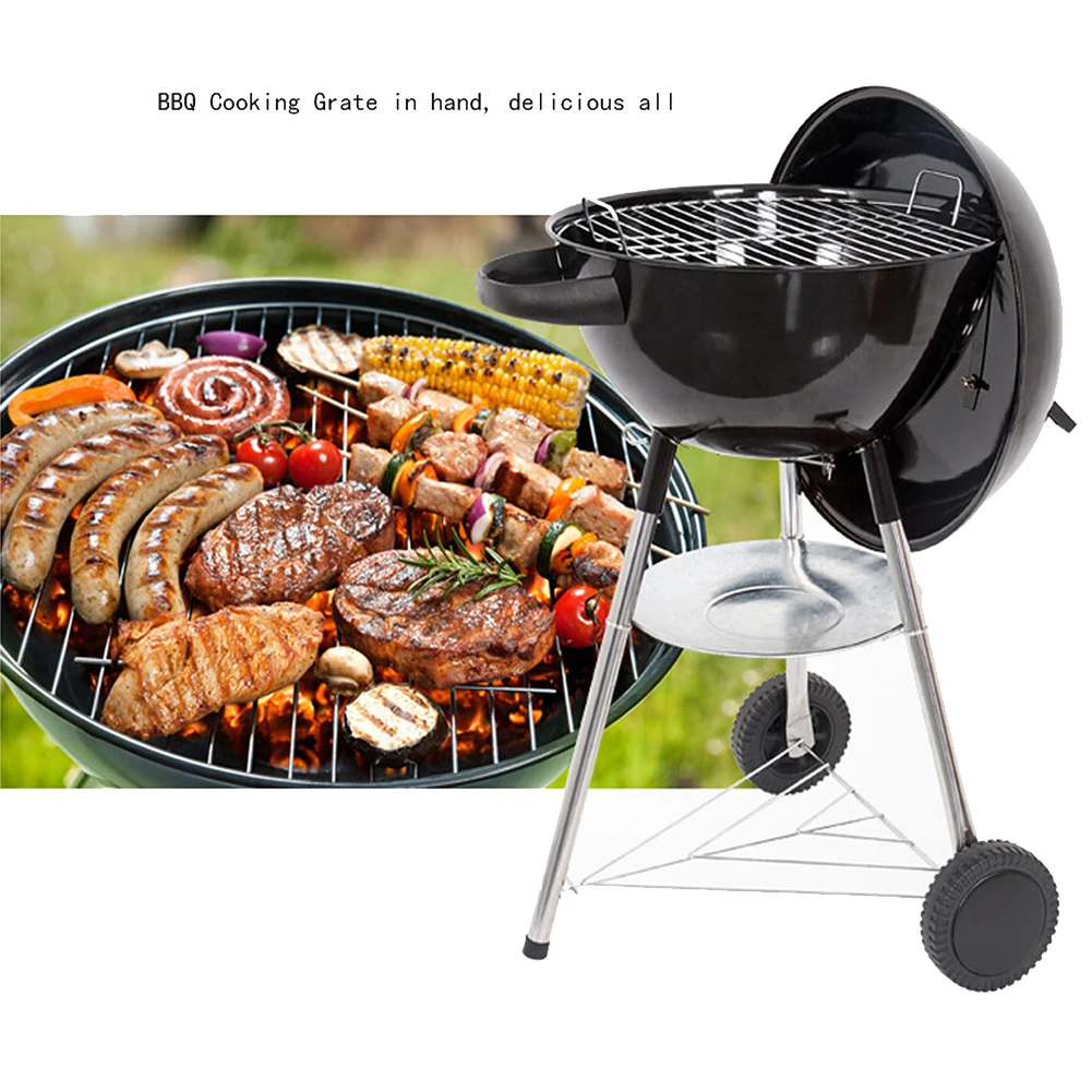 45cm Round Stainless Steel BBQ Grill Grilling Meshes kitchen Outdoor Camping Vegetables Meat Fish Seafood Cooking Tool | Дом и сад