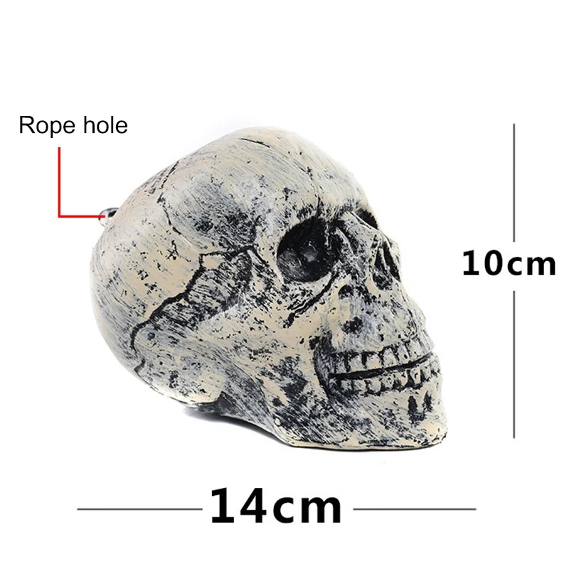 

Halloween Net Bag Plastic Skull Tricky Scary Horror Props Home Decoration Crafts 6 Pack Halloween Trcik Skull Decorations