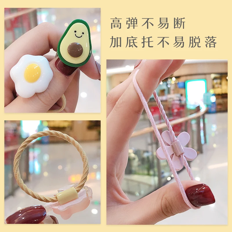 New Cute Crown Star Quicksand Scrunchies Children Girls Kids Elastic Hair Rubber Band Accessories Tie Hair Ring Rope Holder
