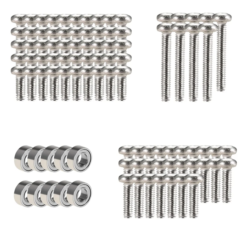 

for AXIAL SCX24 90081 1/24 RC Crawler Car 96Pcs M1.4 Screw & Bearing(6X3X2.5mm) Set Upgrades Parts Accessories