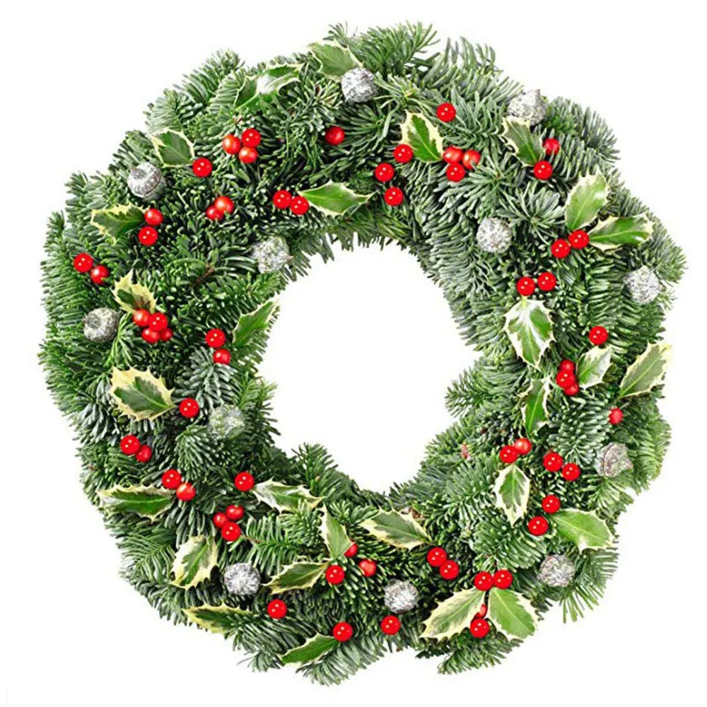 Рождественский DIY100pcs/Набор искусственных красных ягоды остролиста для дома