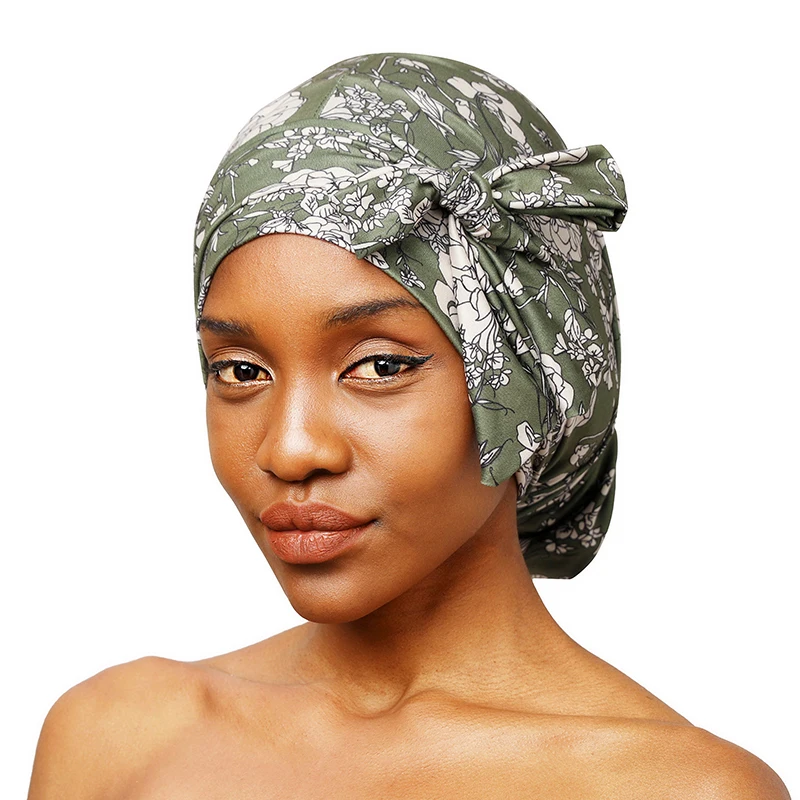 

Bohemian Style Slouchy Turban Amoeba Graffiti Print Baggy Turban Headscarf With Band Tie Headwrap For Women Hair Accessories