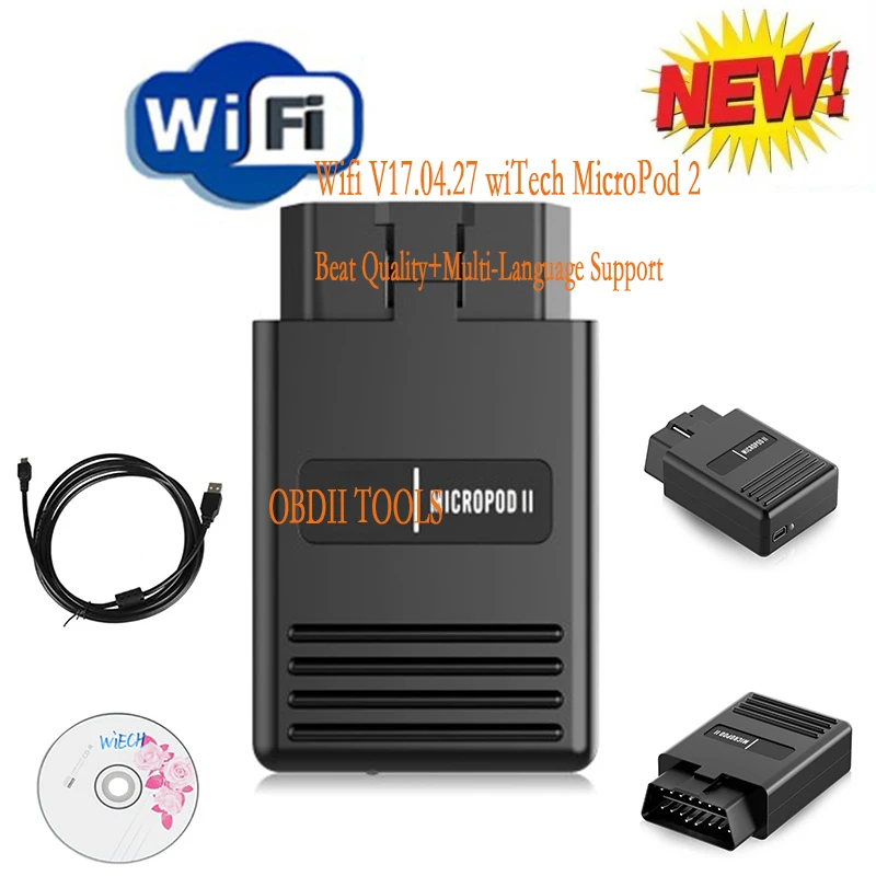 In stock! Wifi V17.04.27 wi-Tech MicroPod 2 Diagnostic Tool for Chrysler Dodge Jeep Fiat Online Version Supports Car till 2018 | Автомобили