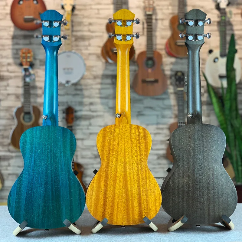 Укулеле 23 26 дюймов Топ твердые красные мини электрические концертные тенор